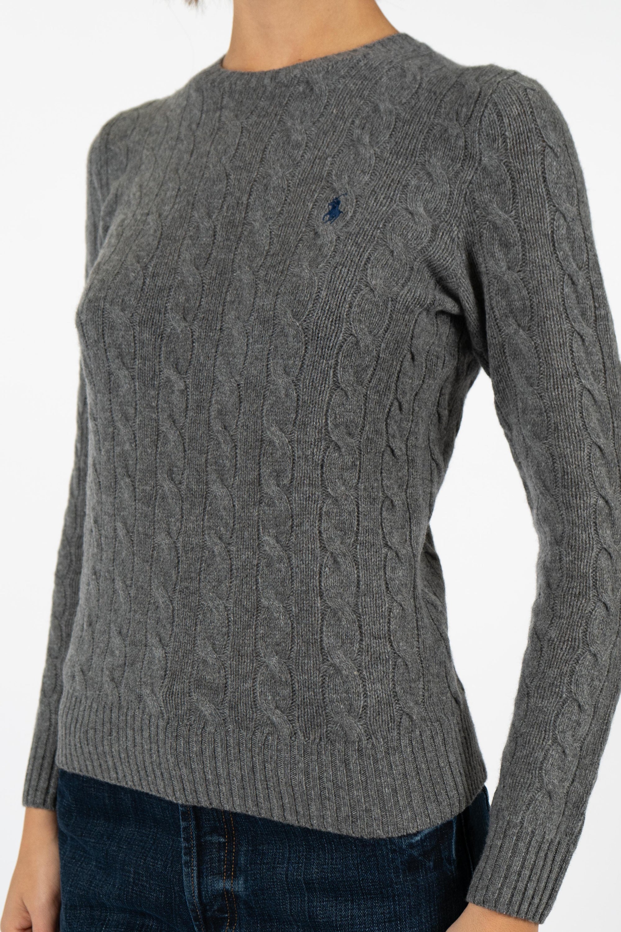 Girocollo in lana e cashmere a trecce 211971865 501 POLO RALPH LAUREN 