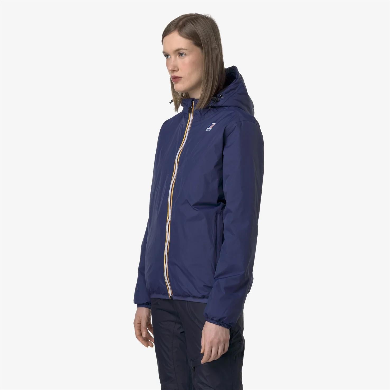 Giacca media calda unisex blu cobalto con materiali riciclati K61273W 867 K-WAY 
