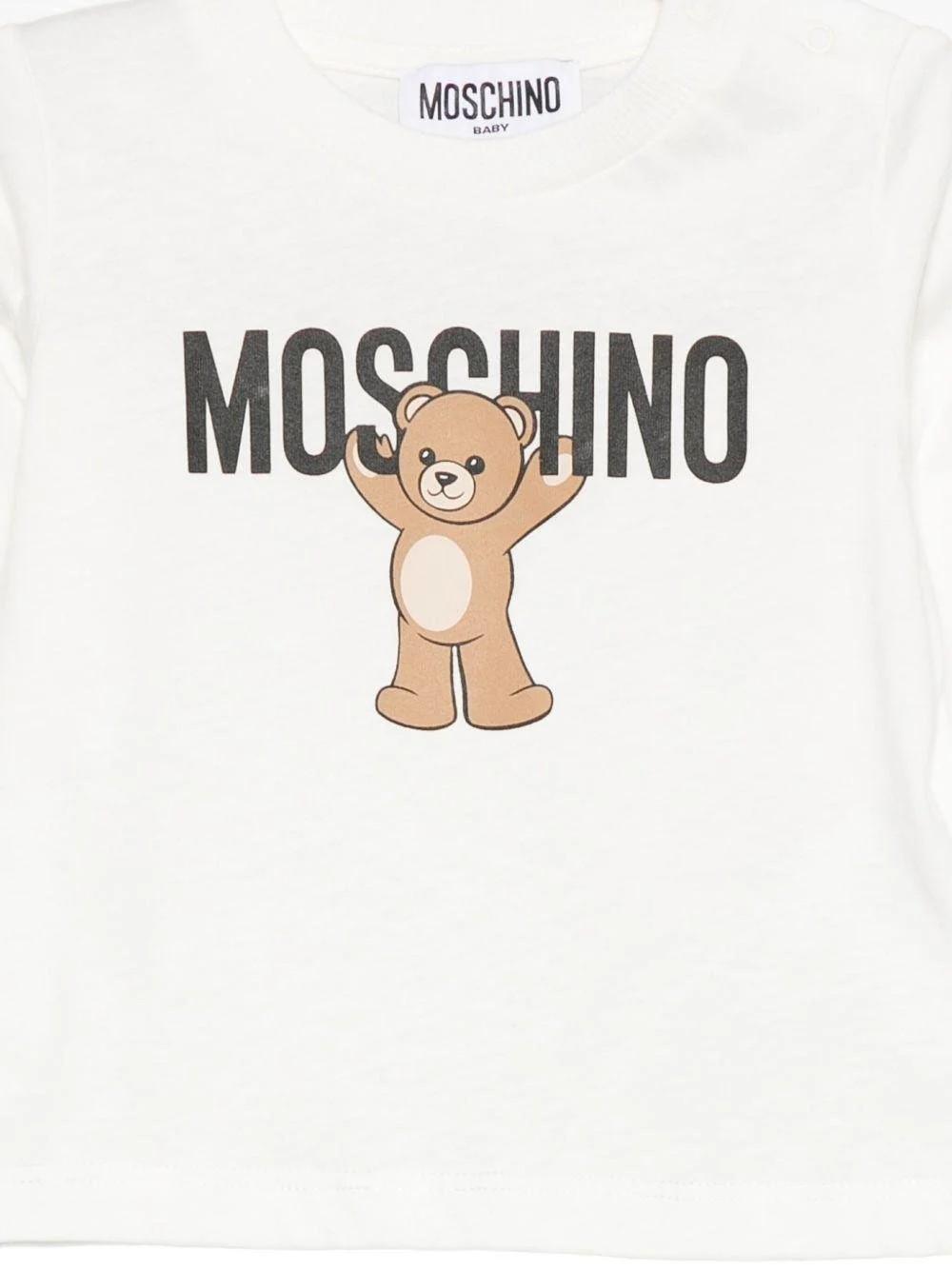 T-shirt per neonati con motivo Teddy Bear MZO00RLAA10 10063 MOSCHINO BABY 