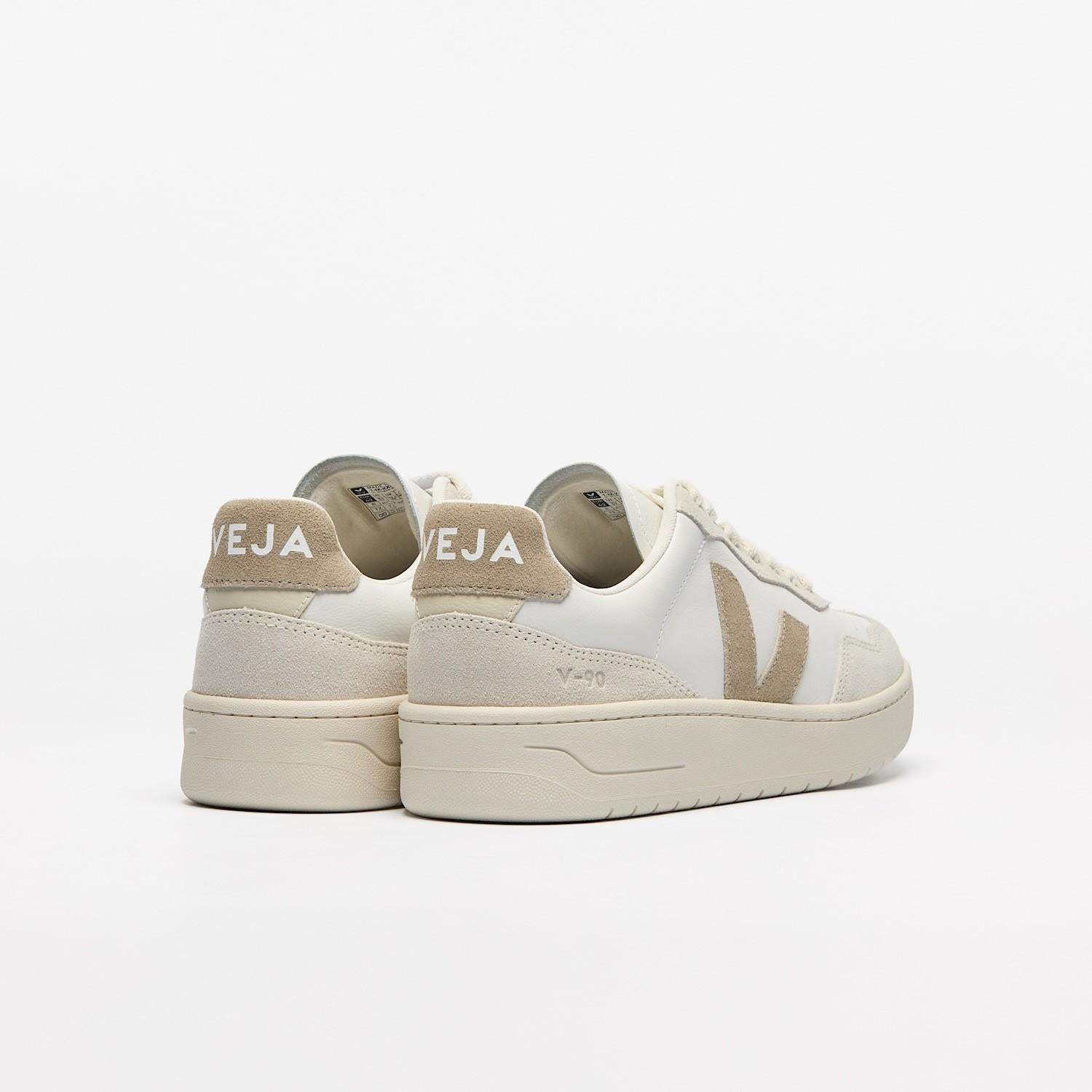 Sneakers V-90 leather white taupe VD2020 909 VEJA 