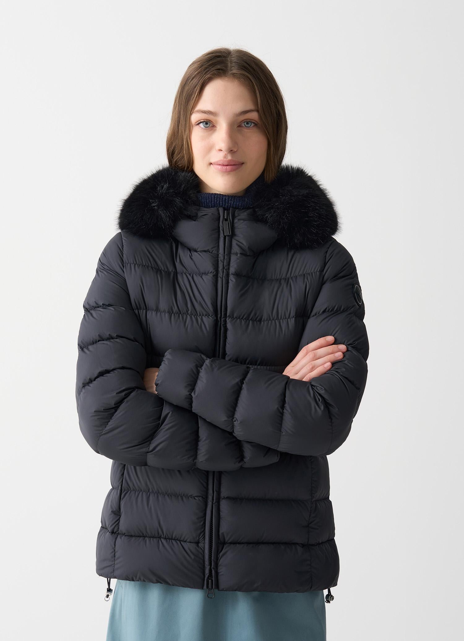 Piumino opaco con pelliccia sintetica 2239E2XX 99 COLMAR 