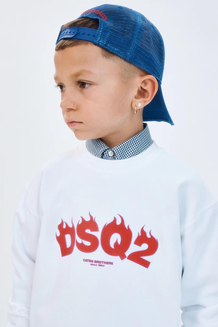 Felpa girocollo con logo DSQ2 DQ3187D0AGW DQ100 DSQUARED2 