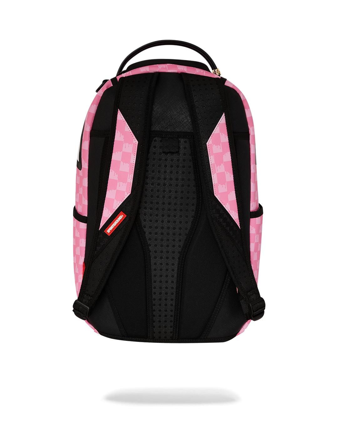 Zaino pink and black drip check 910B7694 NSZ SPRAYGROUND 