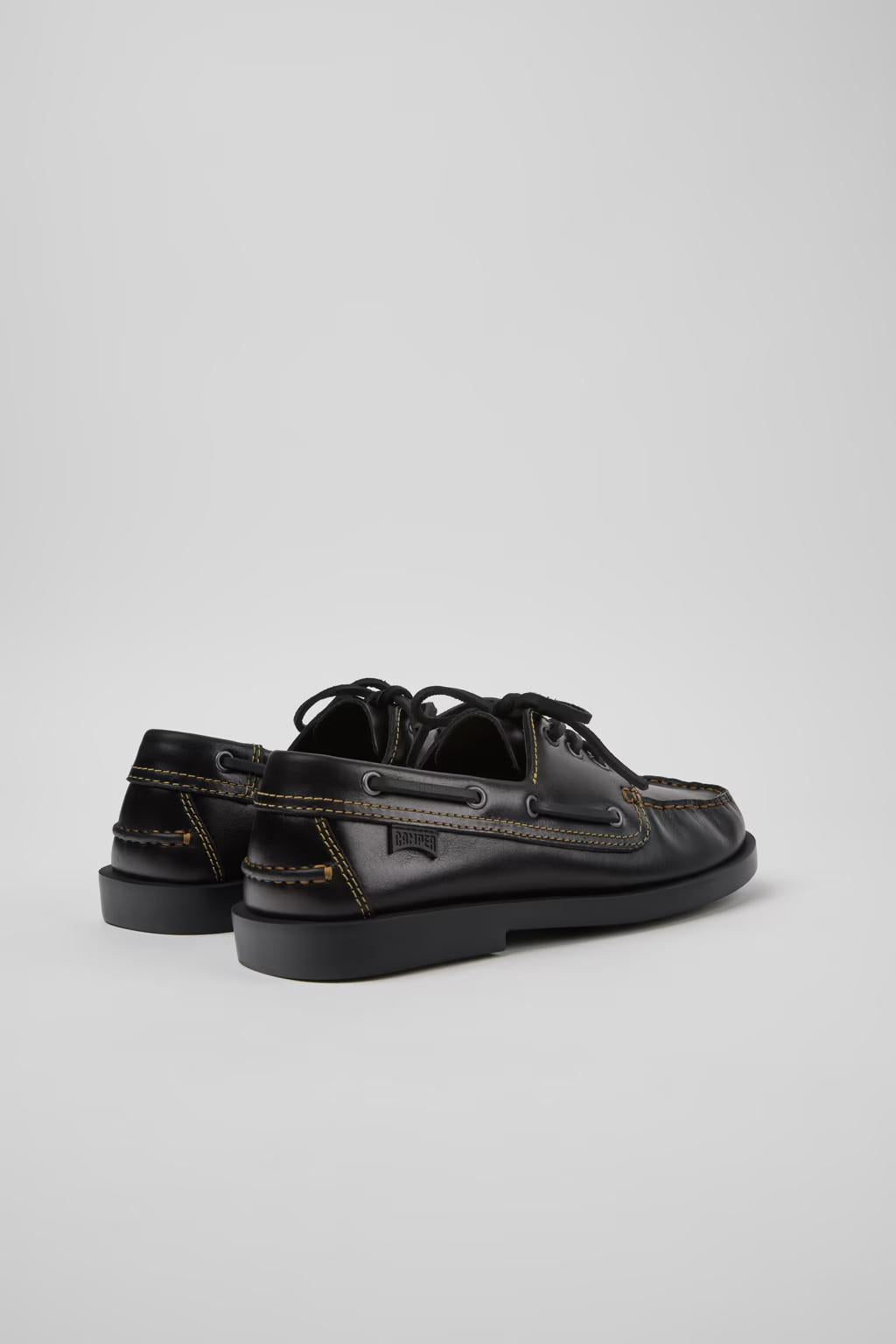 Mocassini da barca in pelle nera K101013 004 CAMPER 