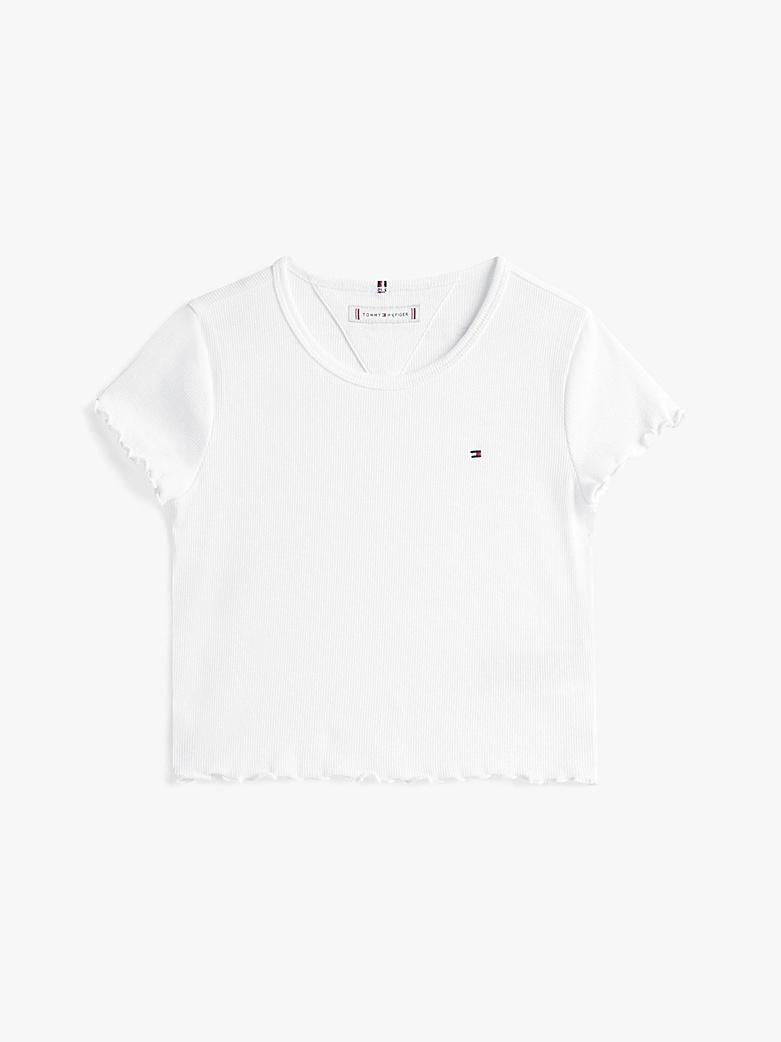 T-shirt extra slim fit a coste con ruches THKG0KG08590J YBR TOMMY HILFIGER 