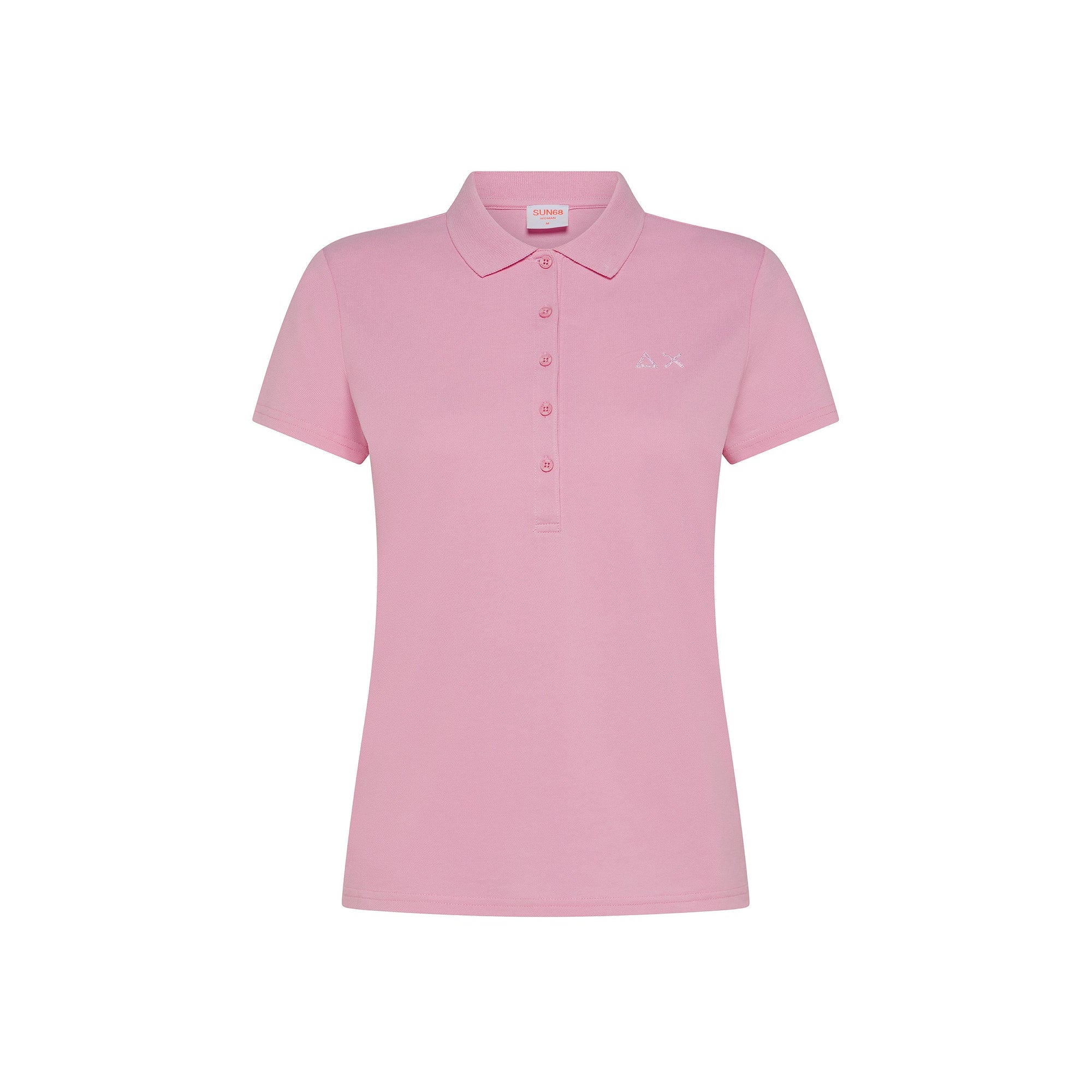 Polo con logo strass A35201 22 SUN68 