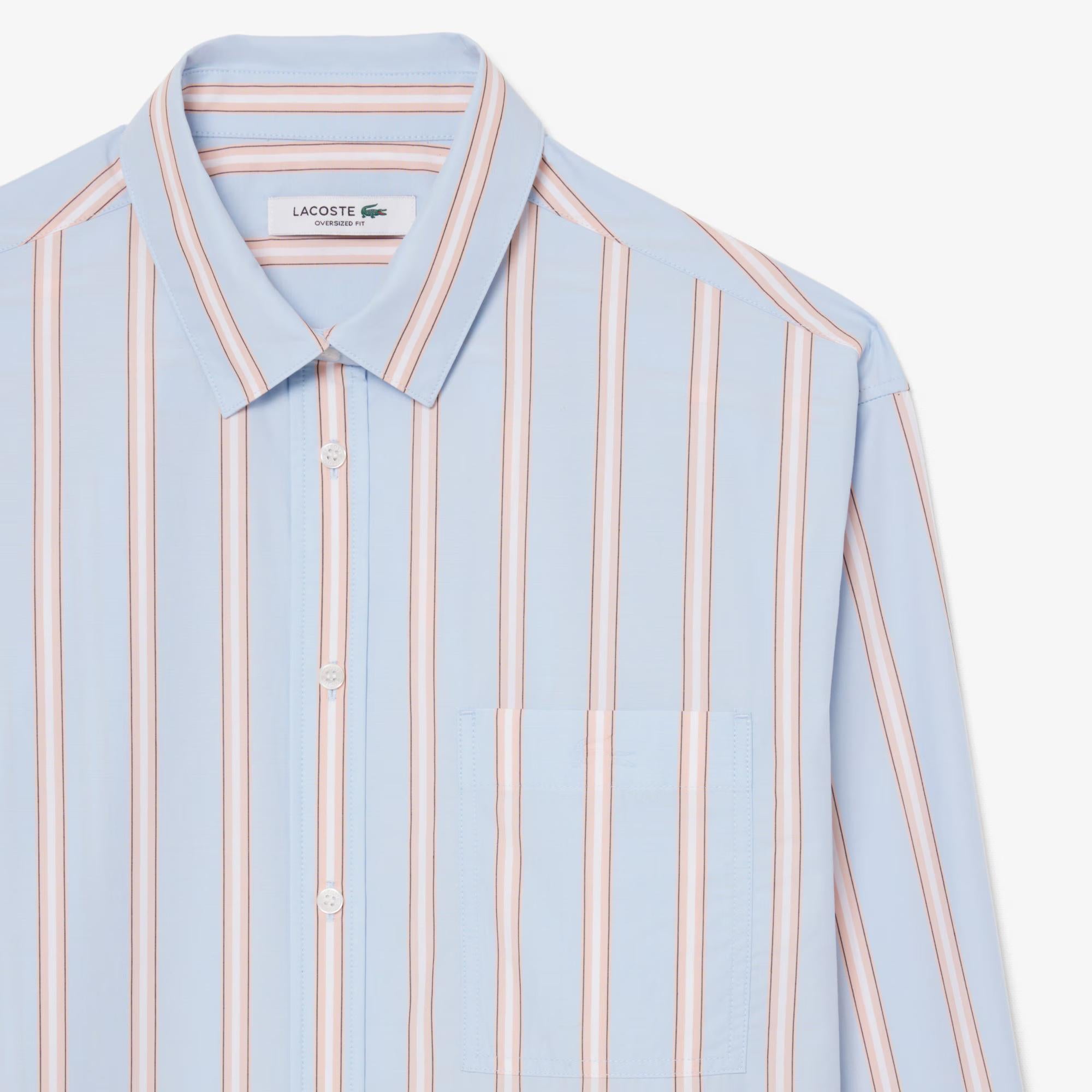 Camicia oversize in popeline di cotone CF1054 48C LACOSTE 