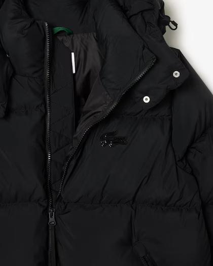 Piumino con cappuccio in taffetà relaxed fit BF3262 031 LACOSTE 