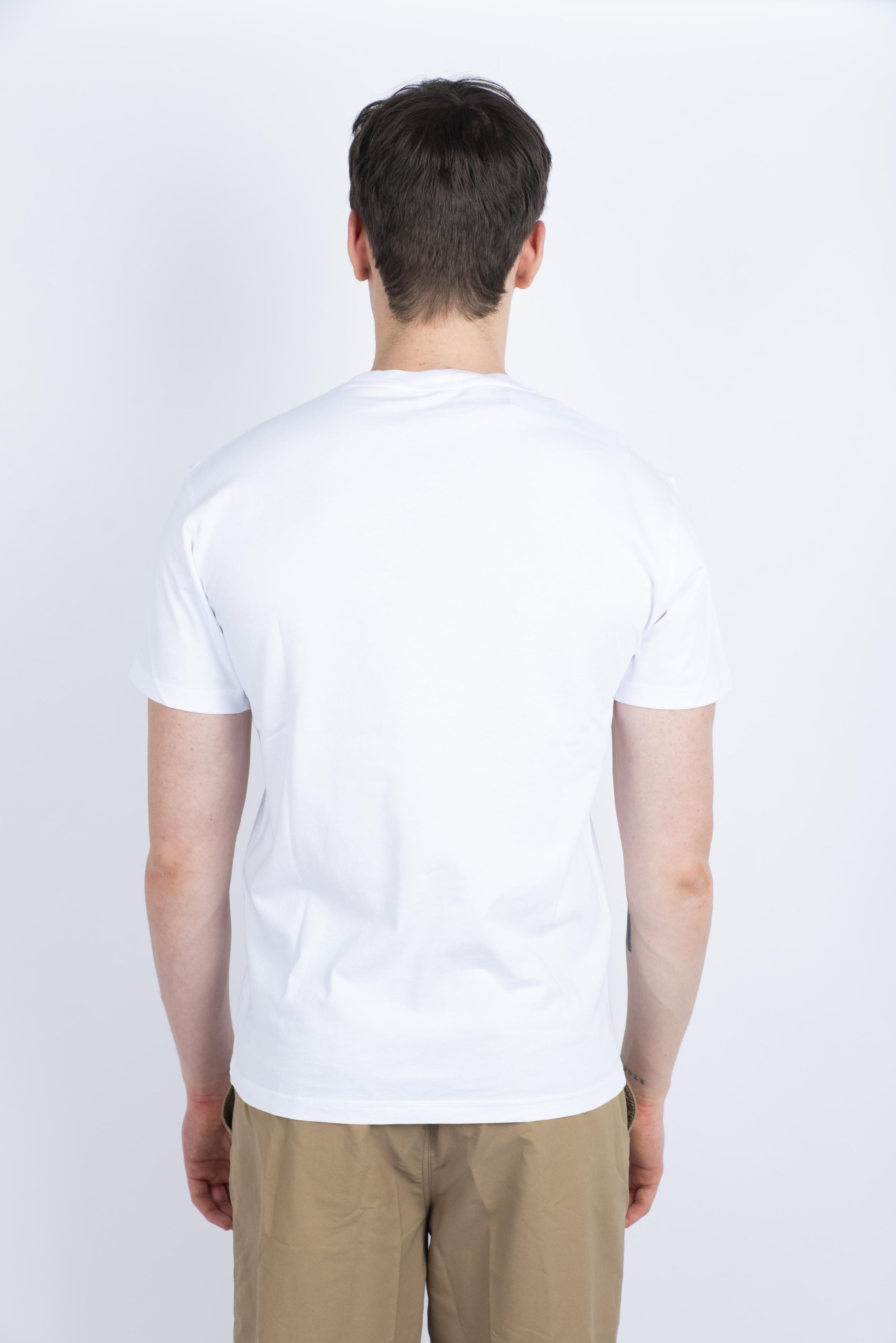 T-shirt girocollo con logo bianca M129TEJ78OT 00600 SUNDEK 