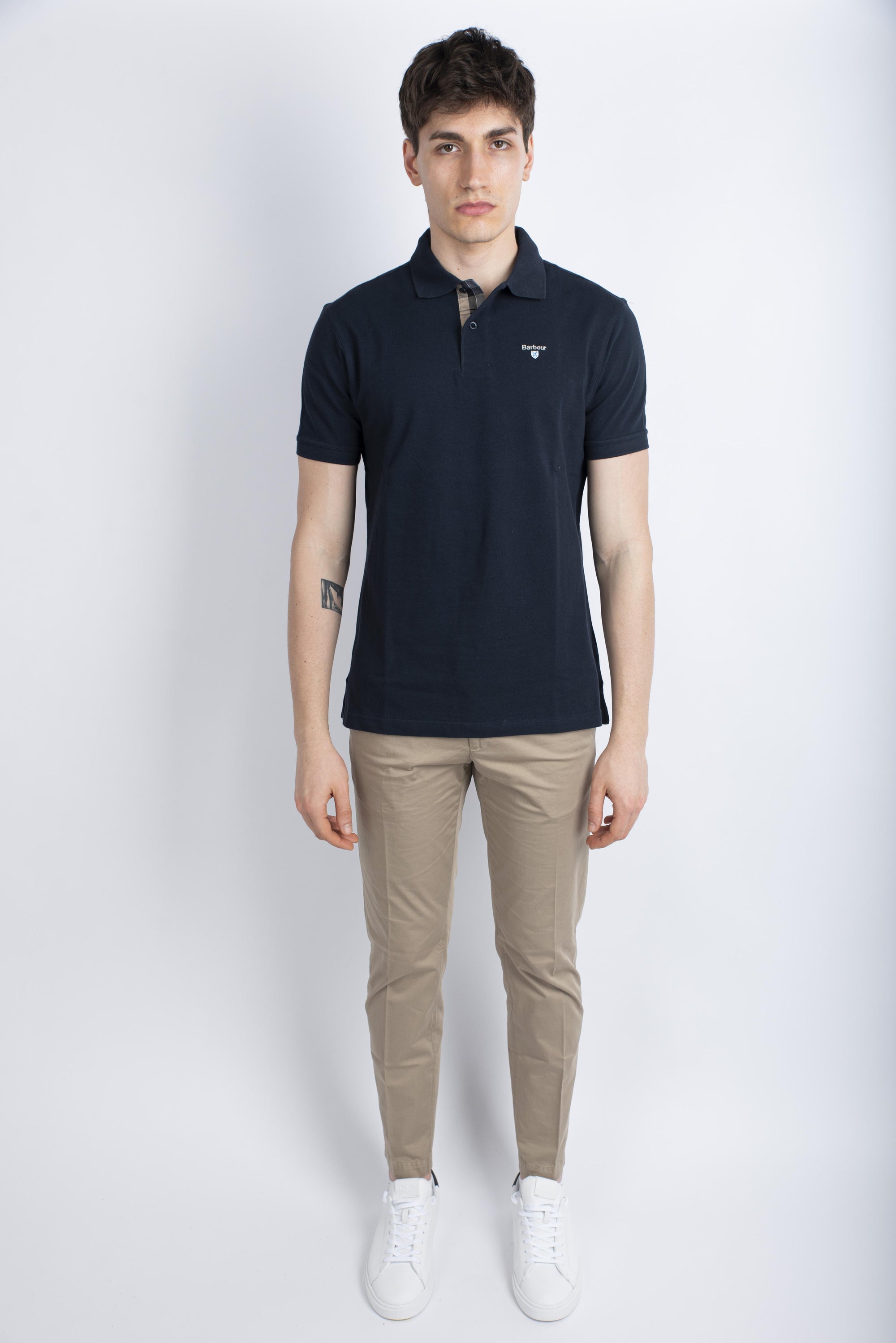 Polo in cotone navy Barbour MML0012 NY31 BARBOUR 