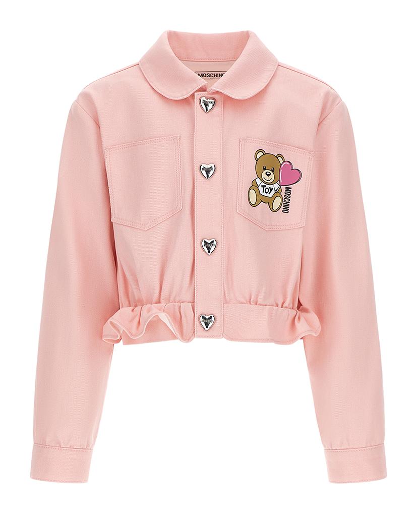 Giacca in gabardina di cotone Teddy Bear HDS04XLOA14 50209A MOSCHINO KID 