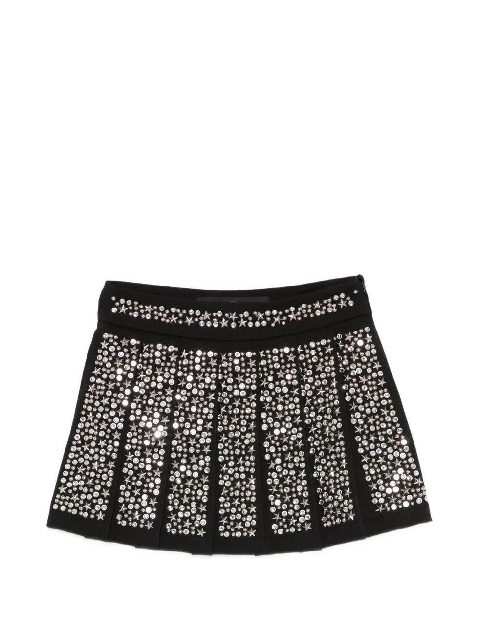 Gonna plissettata con decorazione RGP26115GO BLACK RICHMOND 
