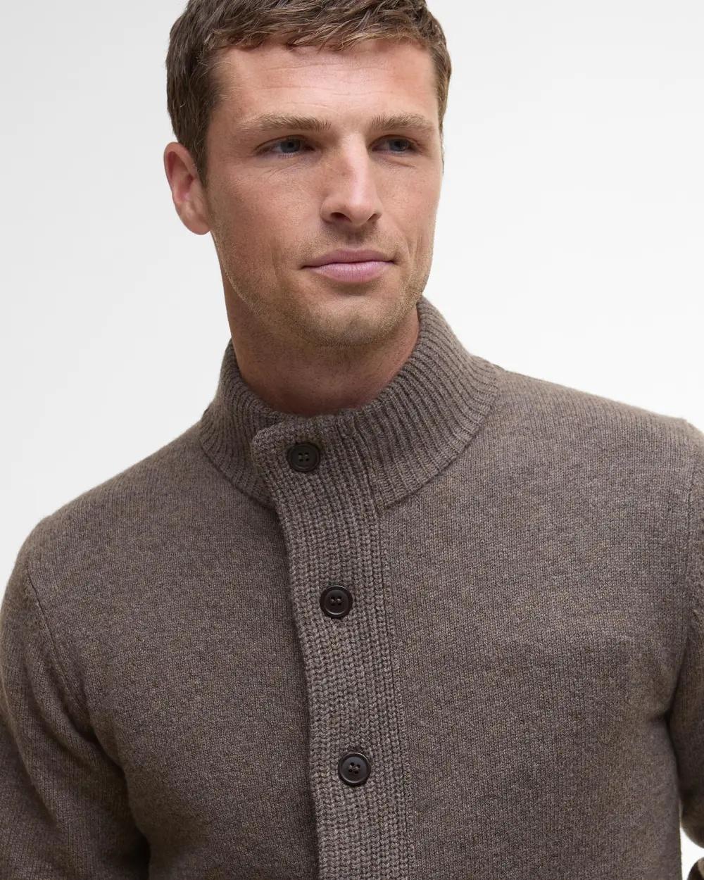 Maglione con zip Patch MKN0731 ST52 BARBOUR 