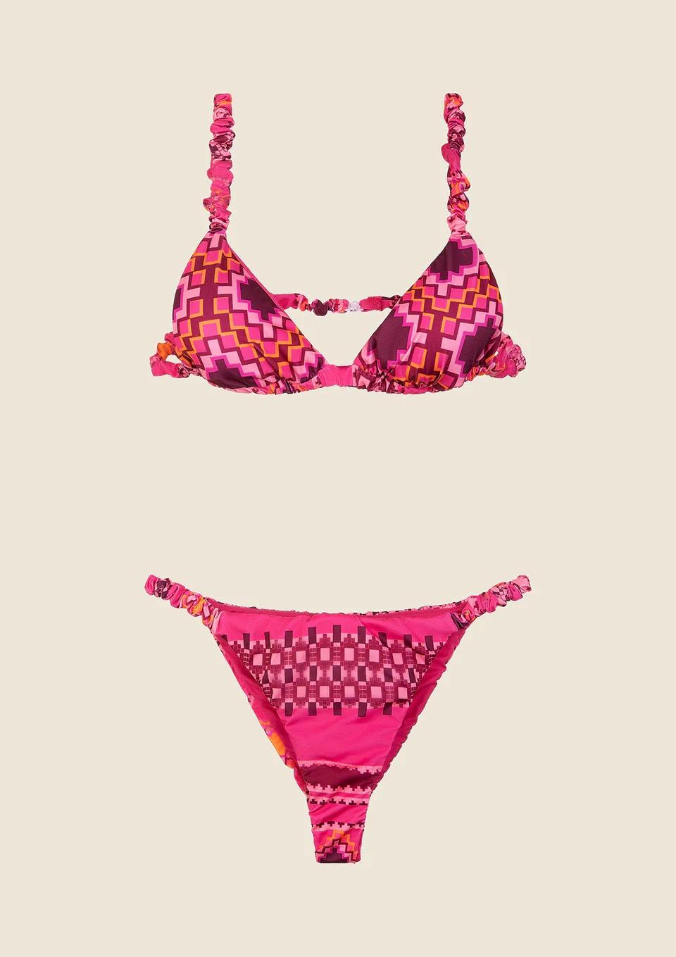 Bikini Donna Triangolo con Slip Fisso Fantasia MF250630 X30 ME FUI 