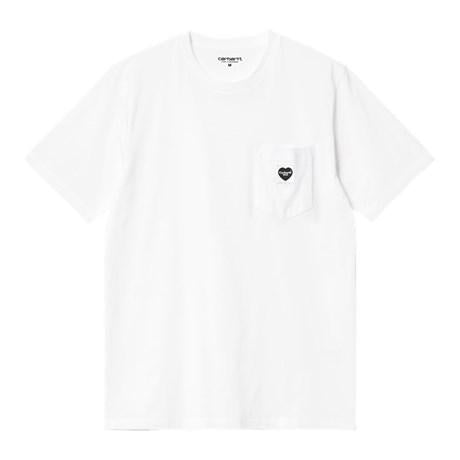 S/S Pocket Heart T-Shirt bianca I032128 00AXX CARHARTT WIP 