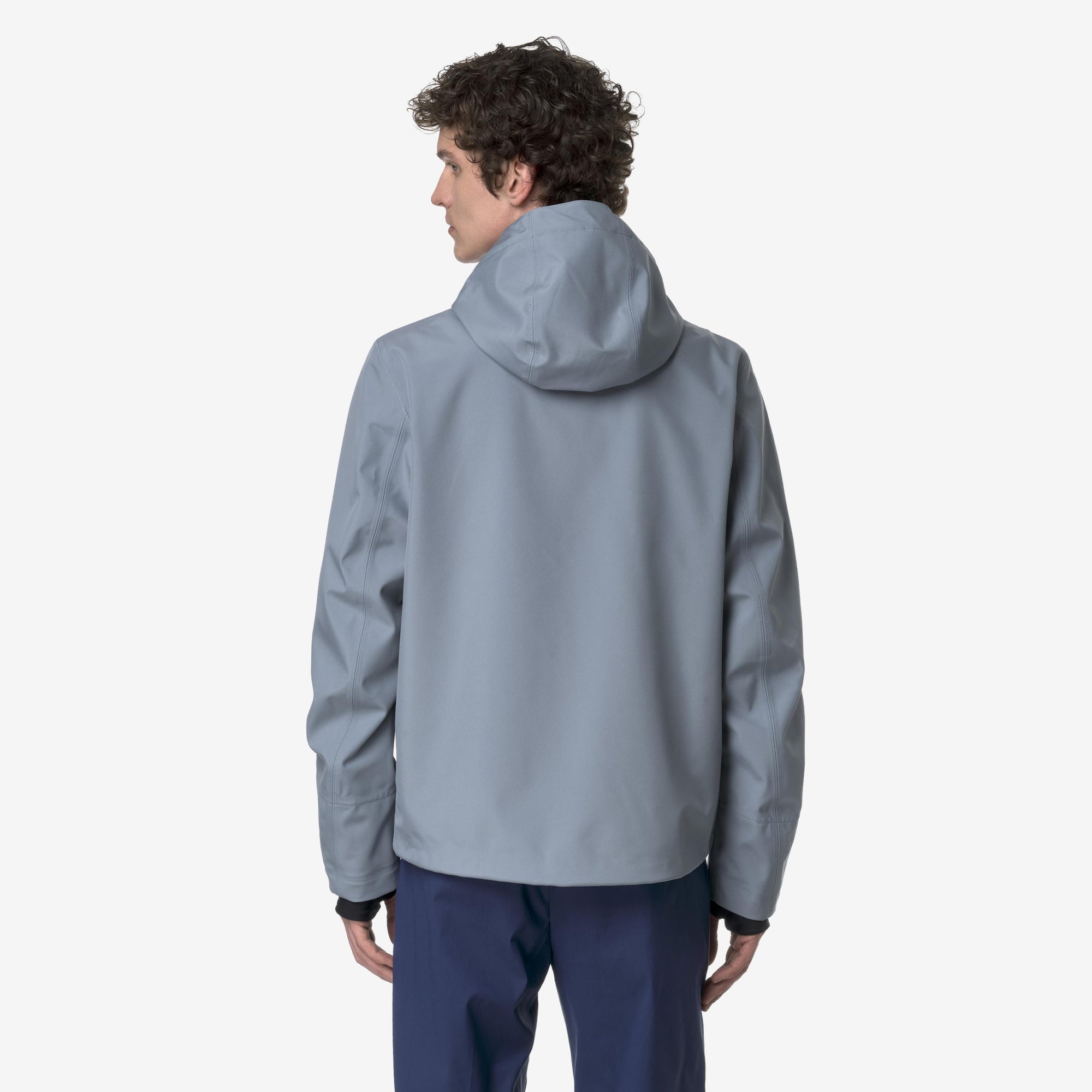 Giacca corta urbana da uomo grigio con protezione impermeabile K5123GW WA9 K-WAY 
