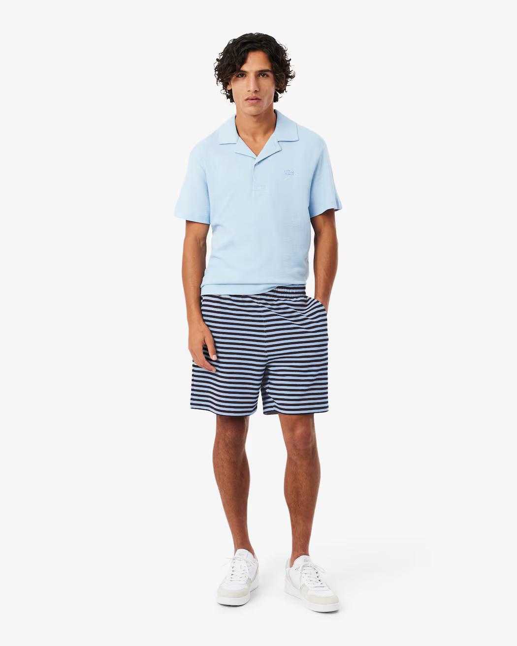 Shorts regular fit in cotone a righe GH2198 4I3 LACOSTE 