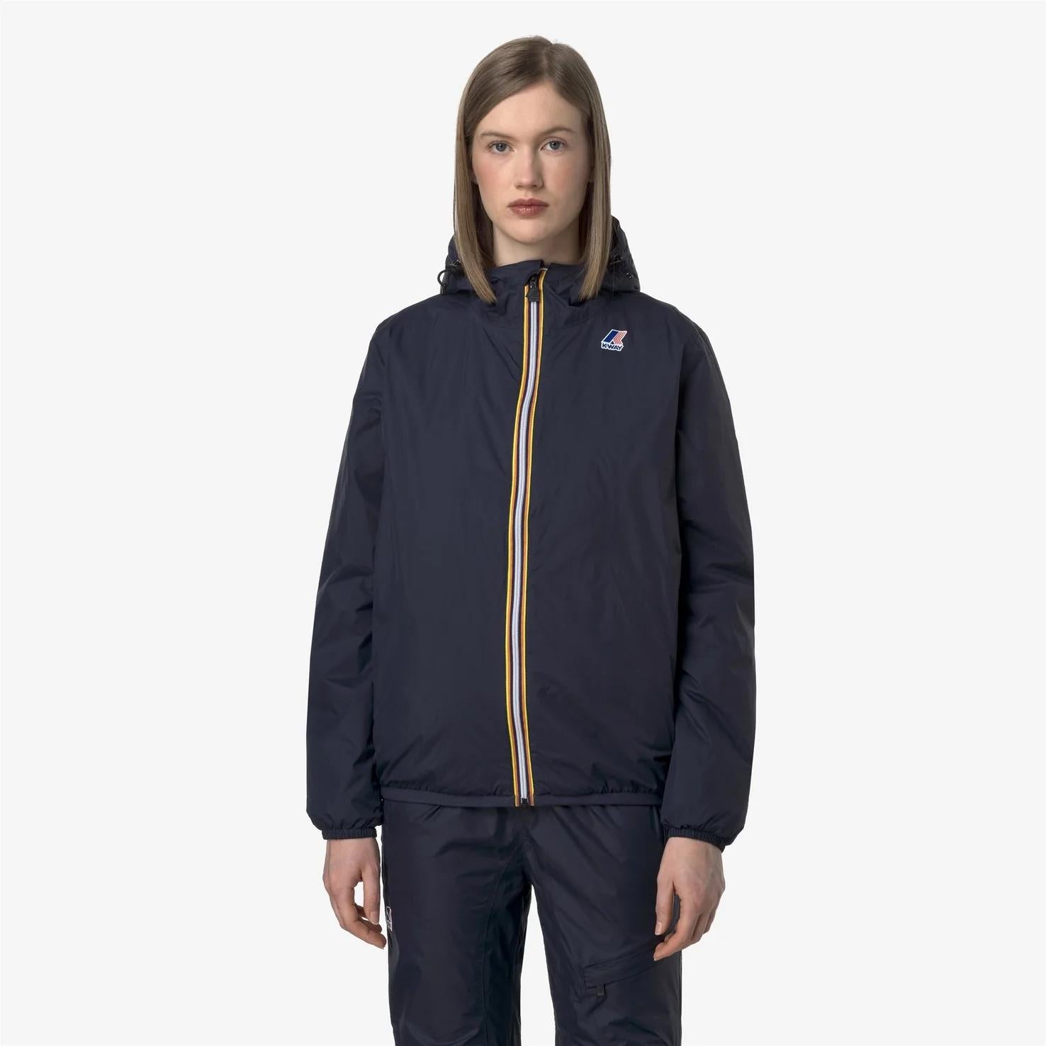Giacca media calda unisex blu con materiali riciclati K61273W K89 K-WAY 