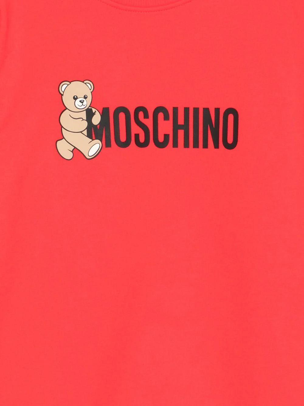 Felpa con stampa Teddy Bear HPF08VLCA83 50109 MOSCHINO KID 