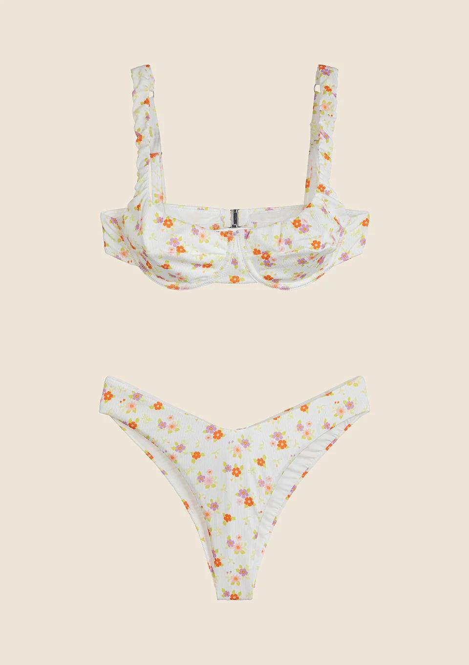 Bikini Donna Reggiseno con Ferretto e Slip Americano Fisso MF250201 X08 ME FUI 