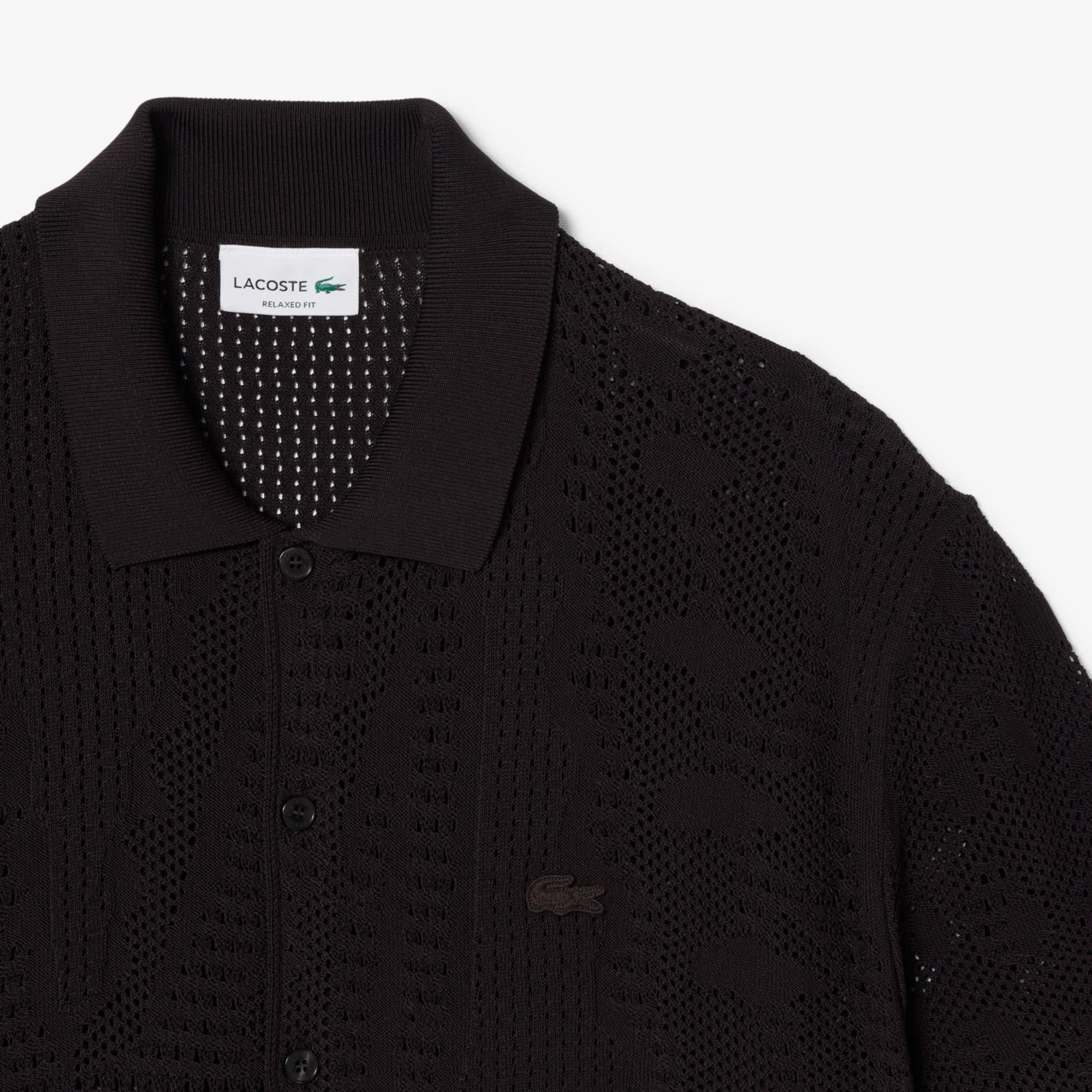 Camicia in maglia  motivo coccodrillo AH0796 3LA LACOSTE 