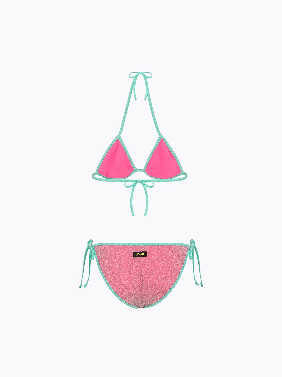 Bikini Bambina F**K Triangolo con Slip Regolabile Viola FJ26SG0620 PR F**K 