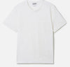 T-shirt Ecstasea in puro lino panna con logo ricamato