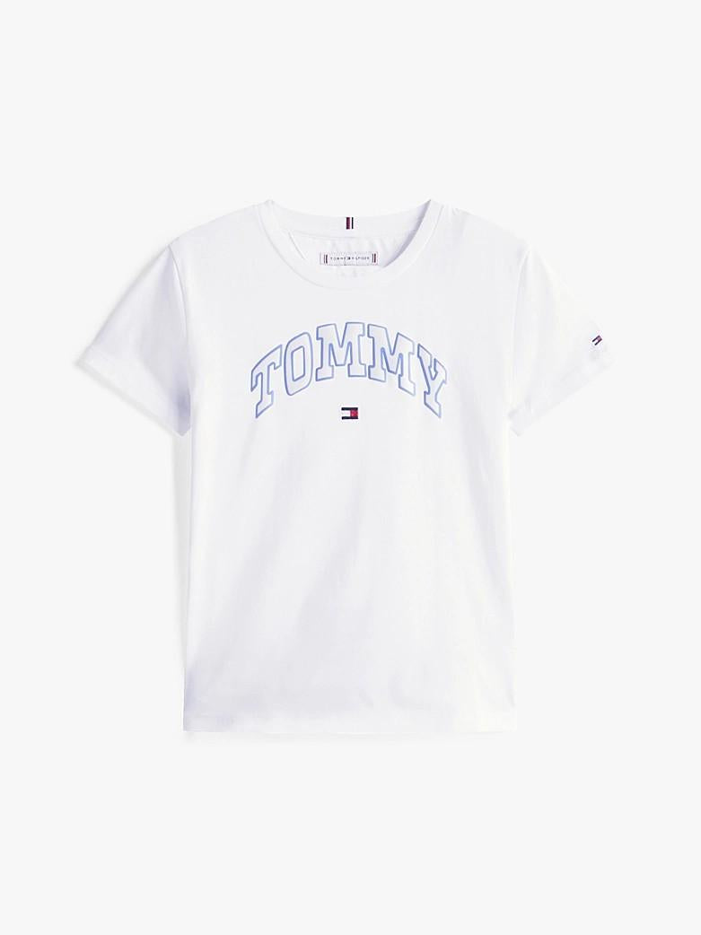 T-shirt Varsity con logo in rasatello KG0KG08806T YBR TOMMY HILFIGER 