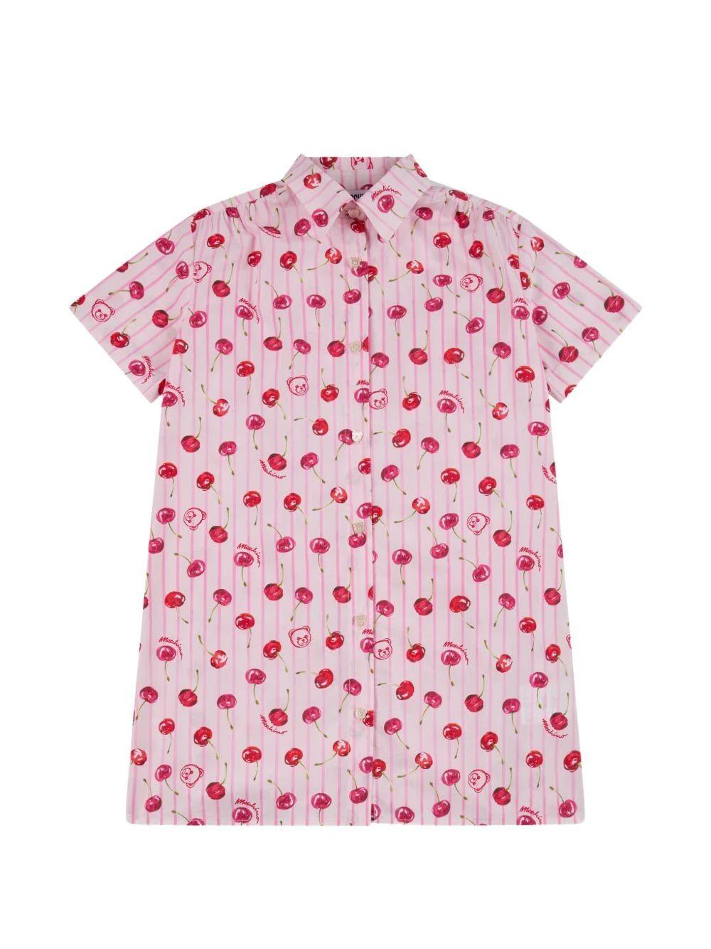 Abito con motivo righe HDV0HGLLB67 83658 MOSCHINO KID 