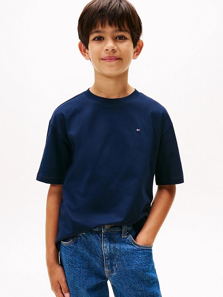 T-shirt in jersey con logo e nastro iconico KB0KB09646J C1G TOMMY HILFIGER 