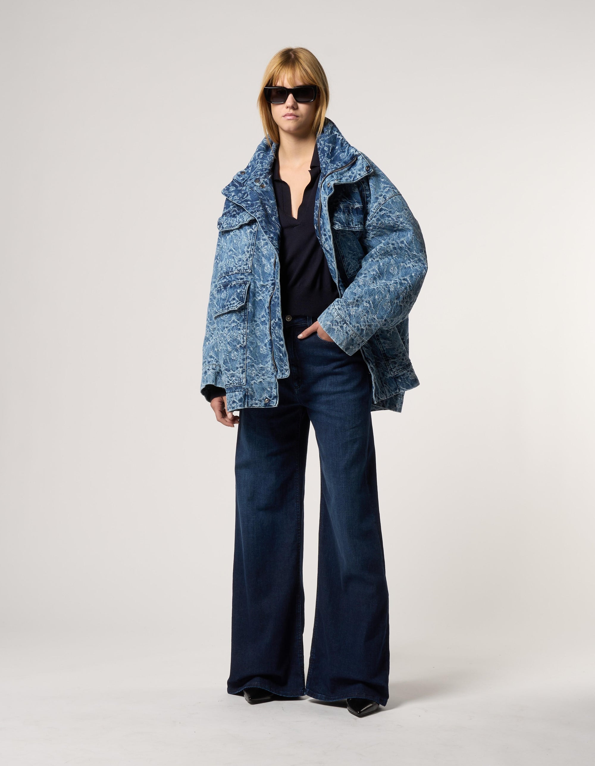 Jeans Bootcut in denim DP828DS0345LG8 800 DONDUP 