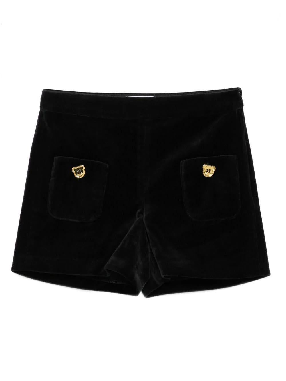 Shorts con bottoni color oro HDQ01VLWA07 60100A MOSCHINO KID 