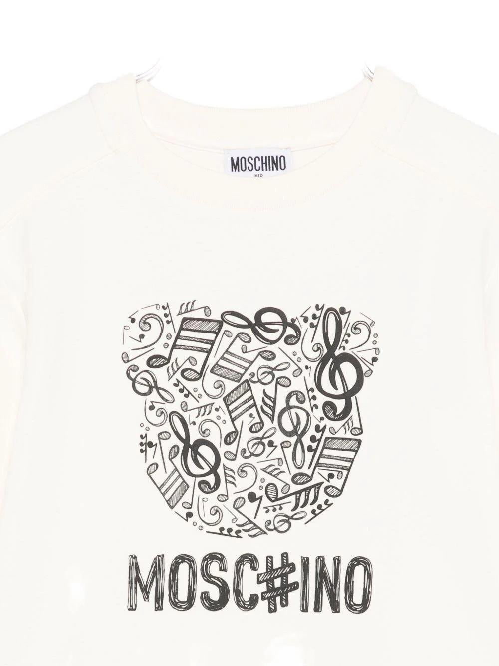 Felpa con stampa bear HMF099LDA58 10123 MOSCHINO KID 