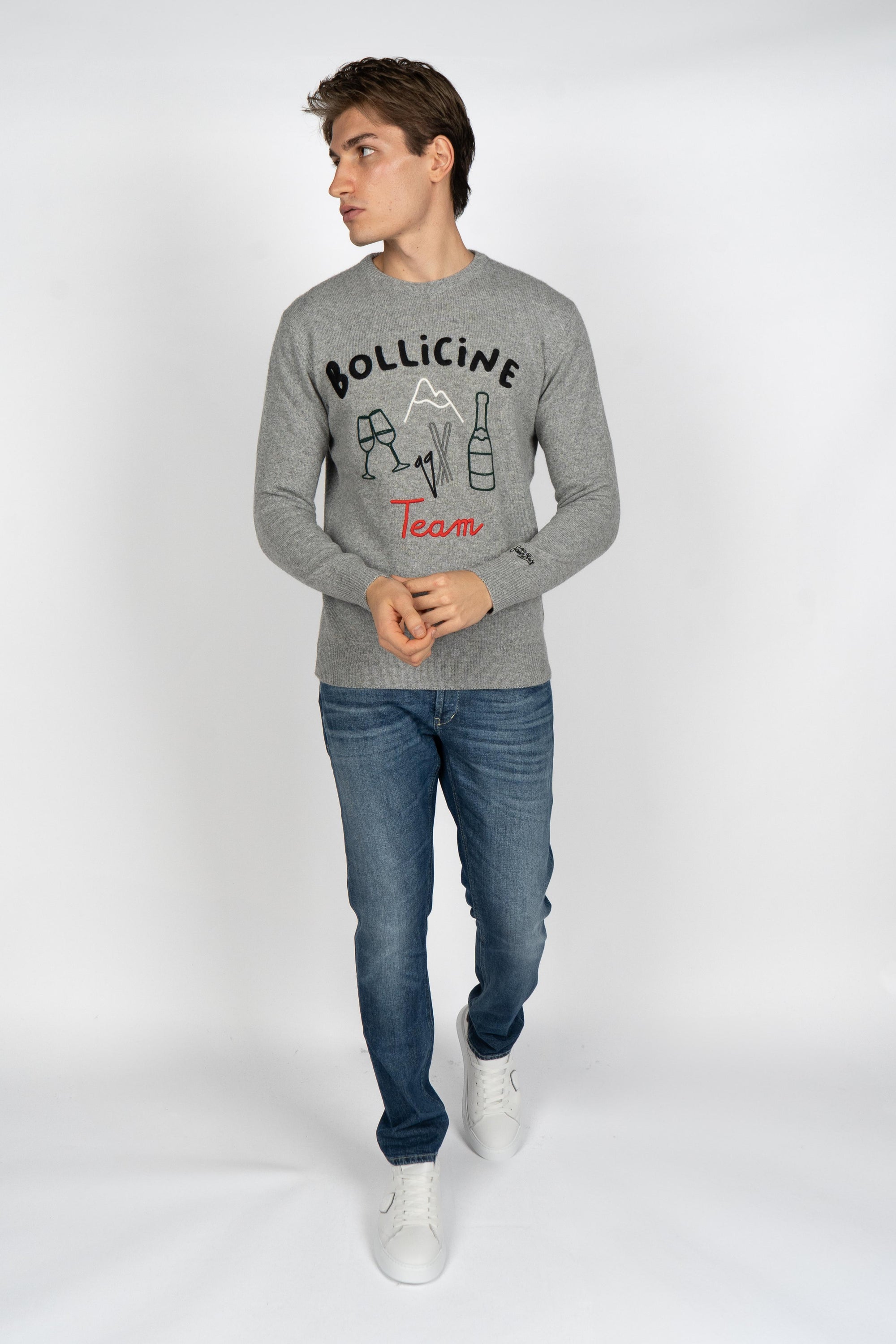 Maglione in misto cashmere Heron Bollicine HER0001 02962I MC2 SAINT BARTH 