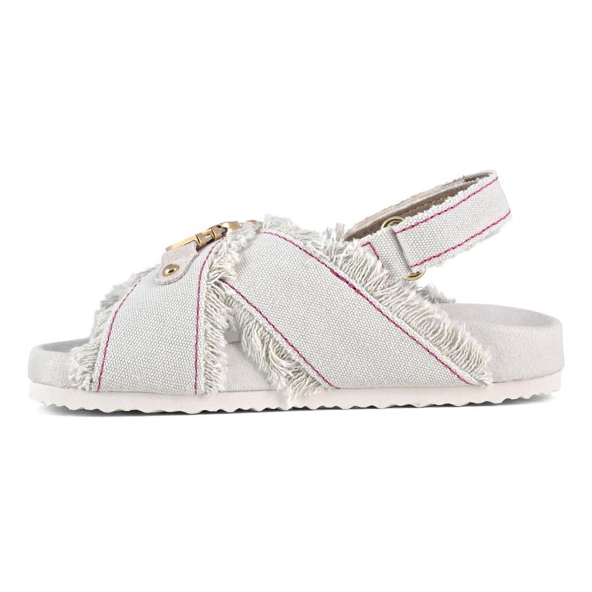 Bio sandal kid recycled canvas MUSK631002K RWBEI MOU 