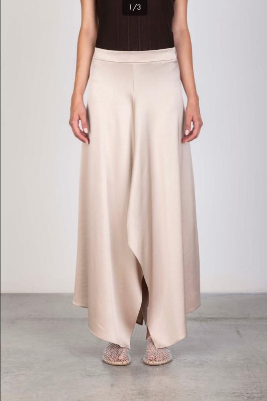 Gonna liquid satin midi asim 116023 PTL ALYSI CHOCOLAT 