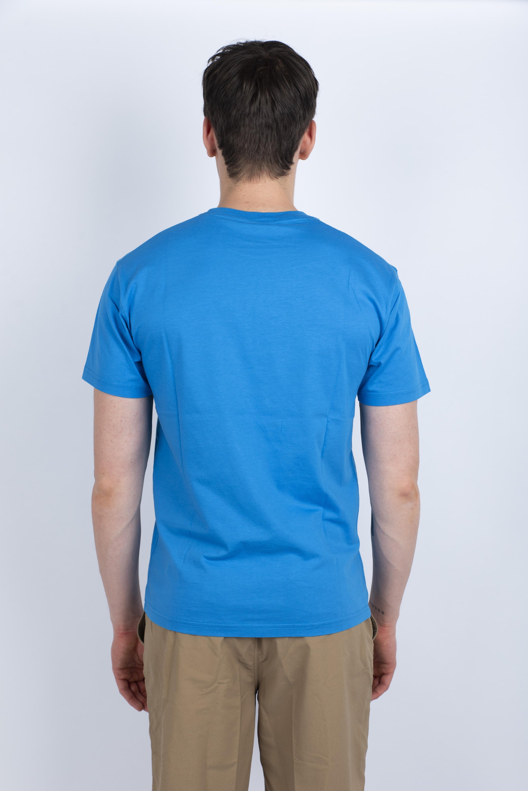 T-shirt girocollo con logo blu M129TEJ78OT A6600 SUNDEK 