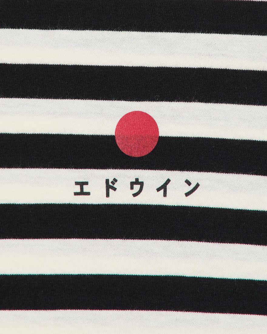 Basic Stripe T-Shirt bianco/nera I031841 0D267 EDWIN 