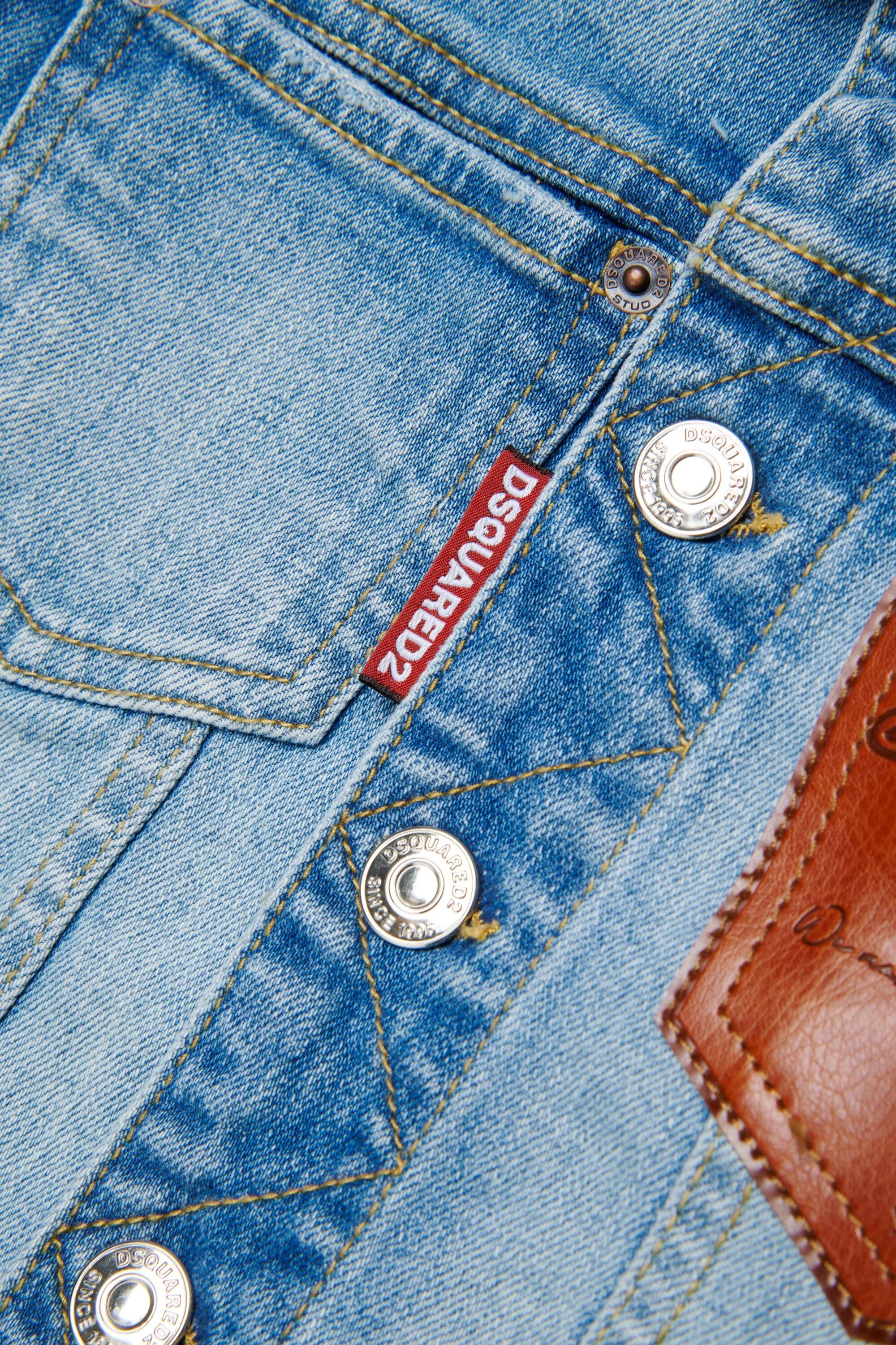 Giacca denim con logo stampato DQ3240D0AF3 DQ01 DSQUARED2 