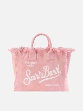 Borsa Colette rosa in canvas con frange COL0001K 00135L MC2 SAINT BARTH 