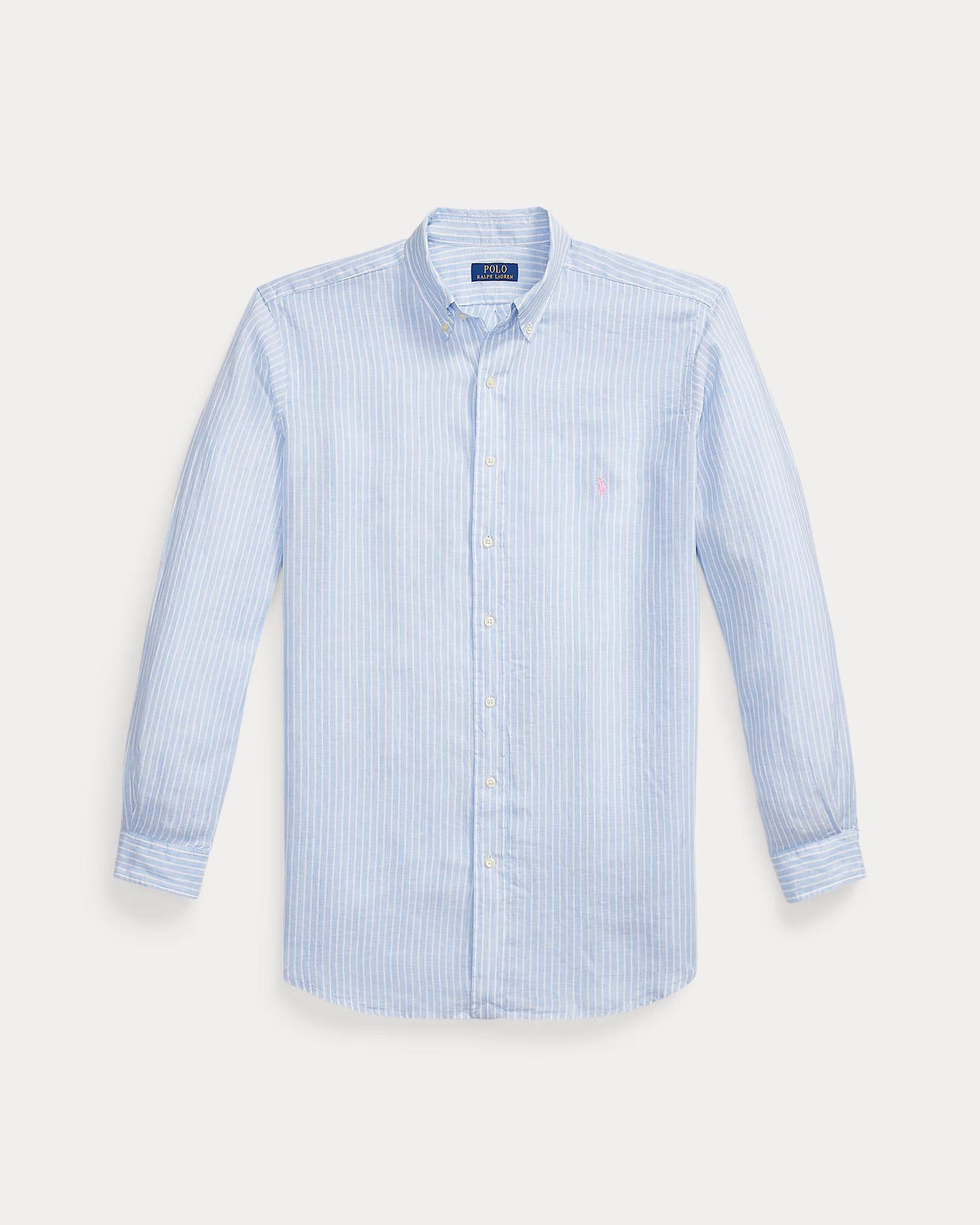Camicia in lino a righe 710B15594 005 POLO RALPH LAUREN 