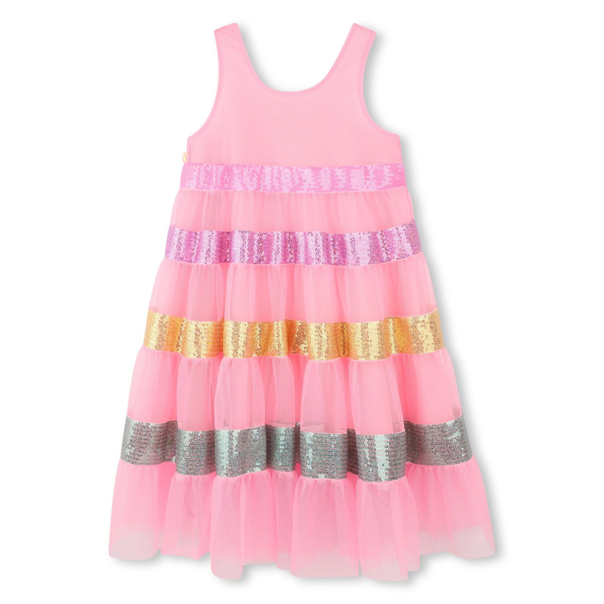 Vestito in tulle con bretelle U20965 462 BILLIEBLUSH 