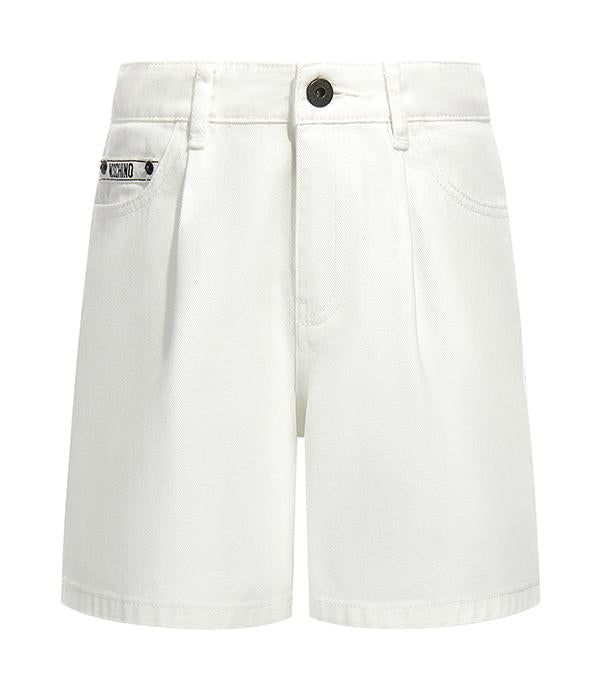 Shorts denim con passanti HDQ01RLOA14 10101 MOSCHINO KID 