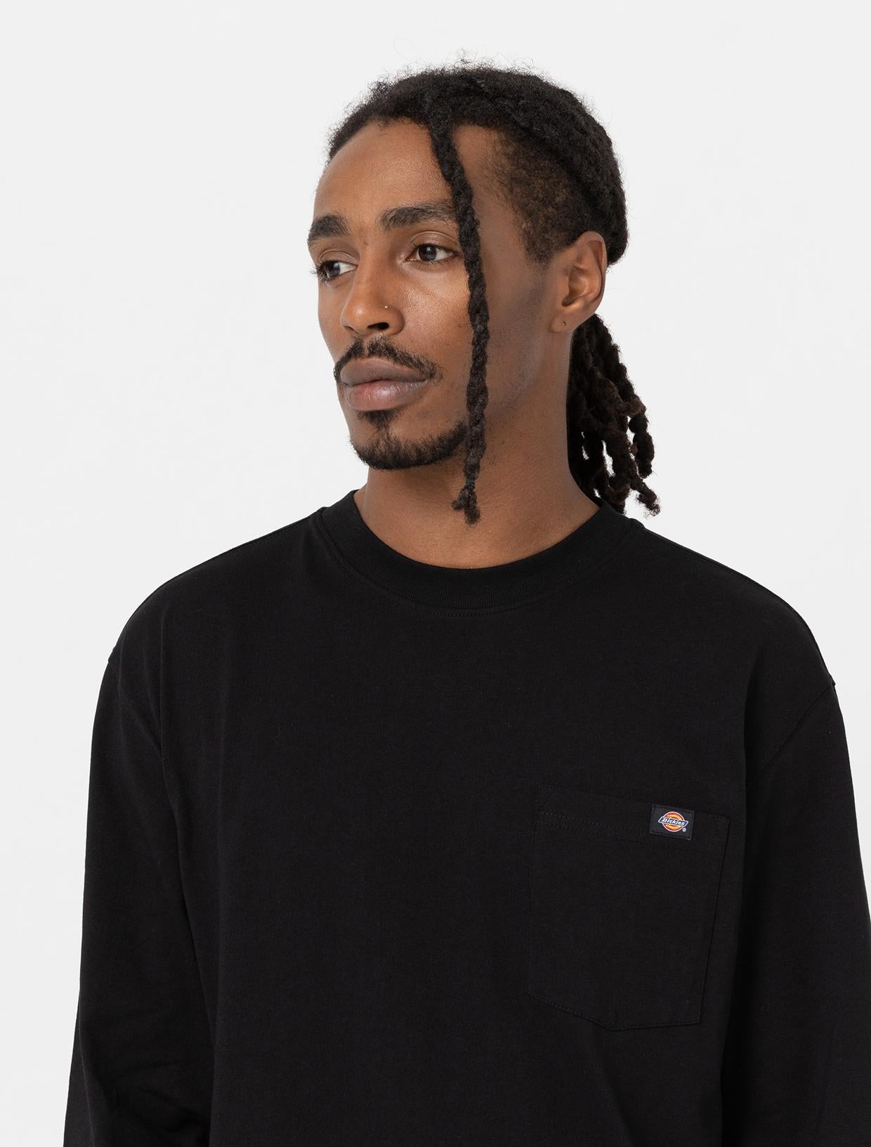 T-shirt Luray a maniche lunghe con taschino DK0A4YGH BLK1 DICKIES 