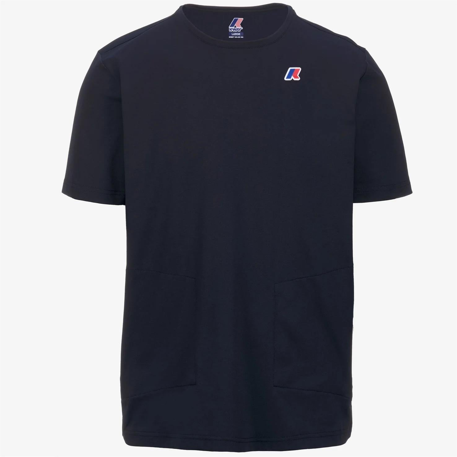 T-shirt unisex blu con tessuto resistente all'acqua K1141LW K89 K-WAY 