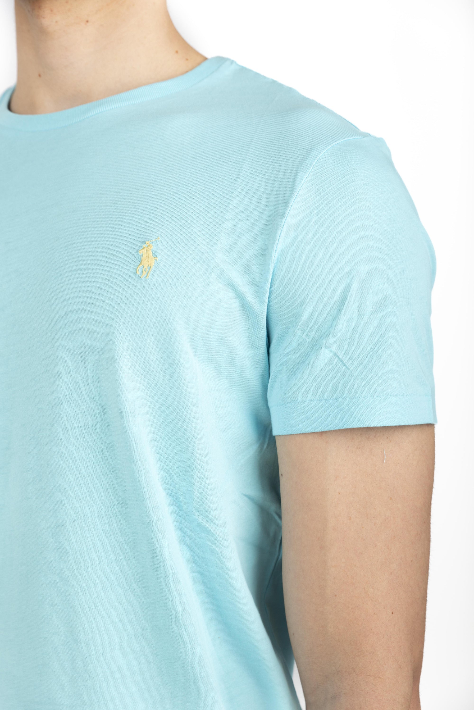 Maglietta in jersey Custom Slim-Fit aqua blue 710671438 407 POLO RALPH LAUREN 