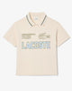 Polo con doppio colletto in mesh stampato