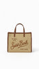 Vivian medium straw-effect bag