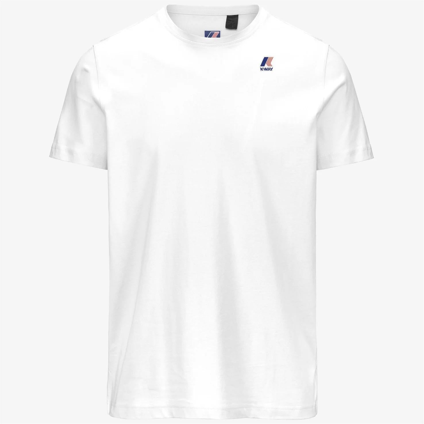 T-shirt unisex bianco in cotone con logo K007JE0 001 K-WAY 