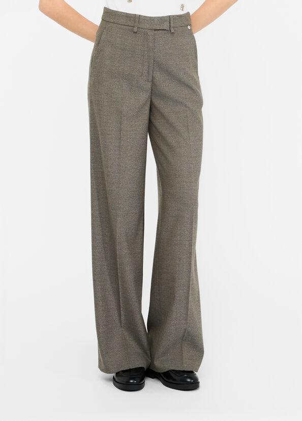 Pantaloni straight con piega CF5372T054A M9770 LIU JO BLACK 